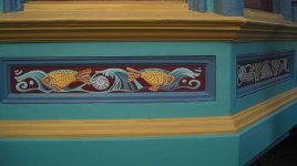 Painted Embellishments of Porto Franco Art Parlor Facade